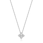 Cadwyn Aur Gwyn 18ct gyda Diemwnt 0.12CT