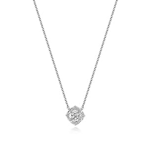 18ct White Gold Diamond Necklace 0.24CT