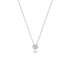 Mwclis Diemwnt Aur Gwyn 18ct 0.11CT