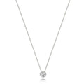 Mwclis Diemwnt Aur Gwyn 18ct 0.11CT