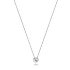 Mwclis Diemwnt Aur Gwyn 18ct 0.11CT