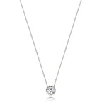 Mwclis Aur Gwyn 18k gyda Diemwnt 0.2CT