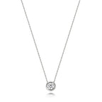 Mwclis Aur Gwyn 18k gyda Diemwnt 0.2CT
