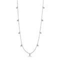 Mwclis Diemwnt Aur Gwyn 18ct 16-17"" 0.23CT