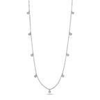 Mwclis Diemwnt Aur Gwyn 18ct 16-17"" 0.23CT
