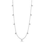 Mwclis Diemwnt Aur Gwyn 18ct 16-17"" 0.23CT