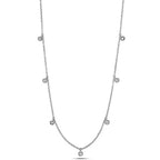 Mwclis Diemwnt Aur Gwyn 18ct 16-17"" 0.23CT