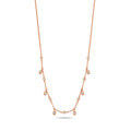 Mwclis Diemwnt Aur Rhosyn 18ct 16-17"" 0.27CT