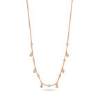 Mwclis Diemwnt Aur Rhosyn 18ct 16-17"" 0.27CT