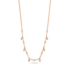 Mwclis Diemwnt Aur Rhosyn 18ct 16-17"" 0.27CT