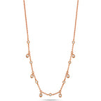 Mwclis Diemwnt Aur Rhosyn 18ct 16-17"" 0.27CT