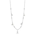 Mwclis Diemwnt 18ct Aur Gwyn 16-17"" 0.47CT