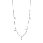 Mwclis Diemwnt 18ct Aur Gwyn 16-17"" 0.47CT