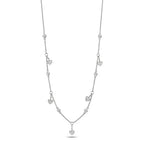 Mwclis Diemwnt 18ct Aur Gwyn 16-17"" 0.47CT