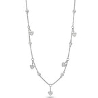 Mwclis Diemwnt 18ct Aur Gwyn 16-17"" 0.47CT