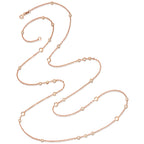 Mwclis Diemwnt Aur Rhosyn 18ct 35"" 1.55CT