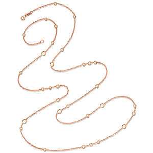 Mwclis Diemwnt Aur Rhosyn 18ct 35"" 1.55CT