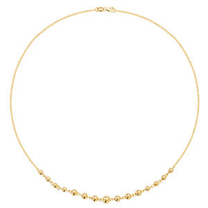 Mwclis Aur Melyn 9ct 16"