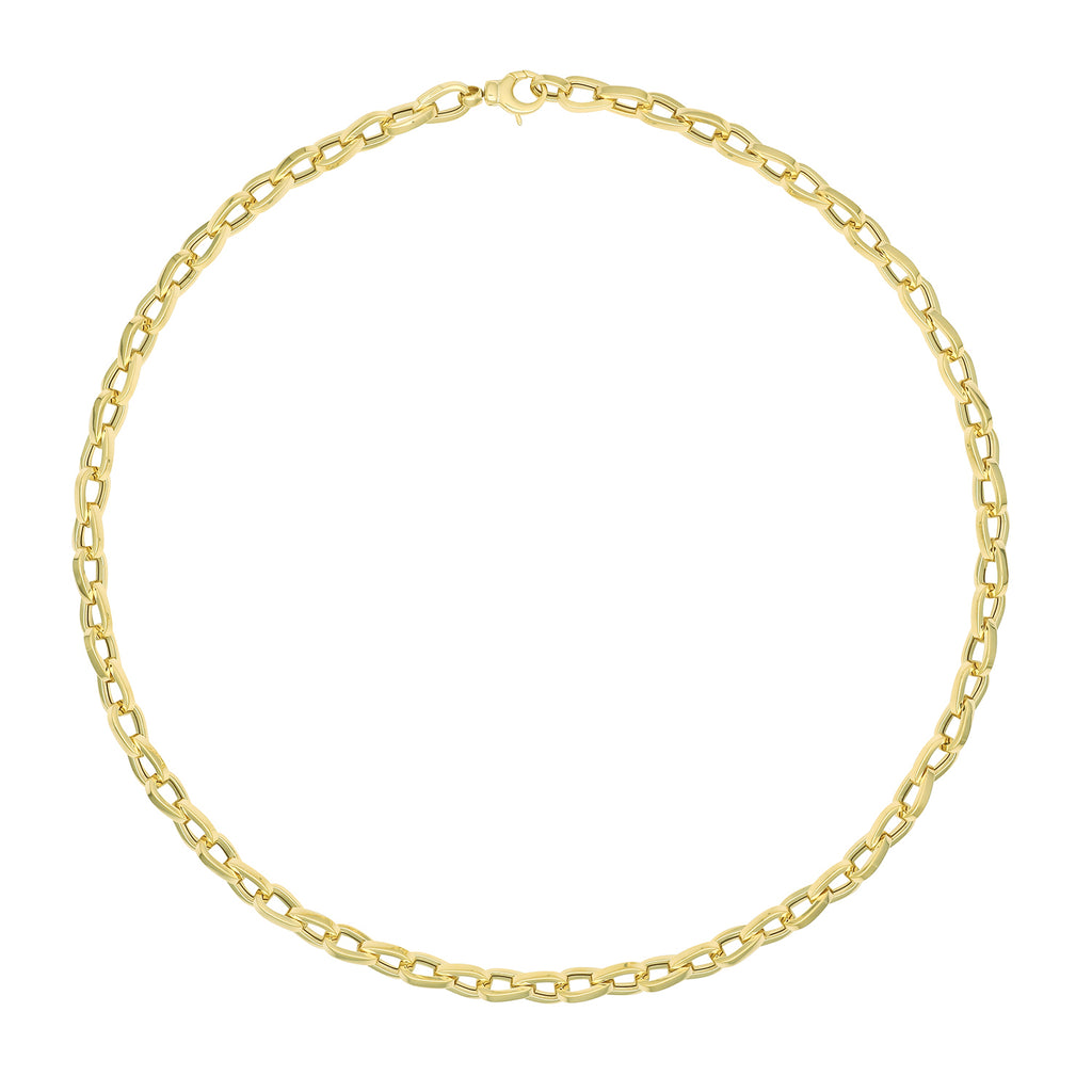 Mwclis Aur Melyn 9ct 18"