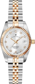 Jacques Du Manoir Ladies Watch with Silver Dial & Two Tone Bracelet NRO.24