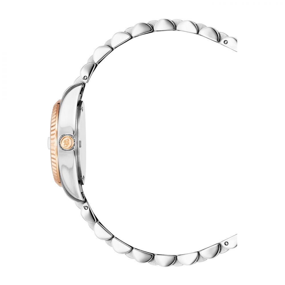 Jacques Du Manoir Ladies Watch with Silver Dial & Two Tone Bracelet NRO.24