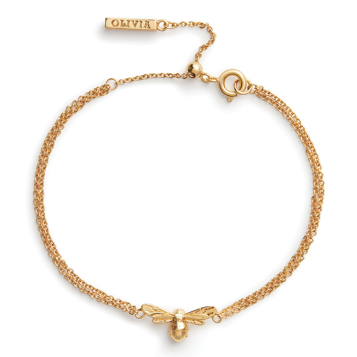 Olivia Burton Lucky Bee Gold Plated Bracelet OBJAMB44N