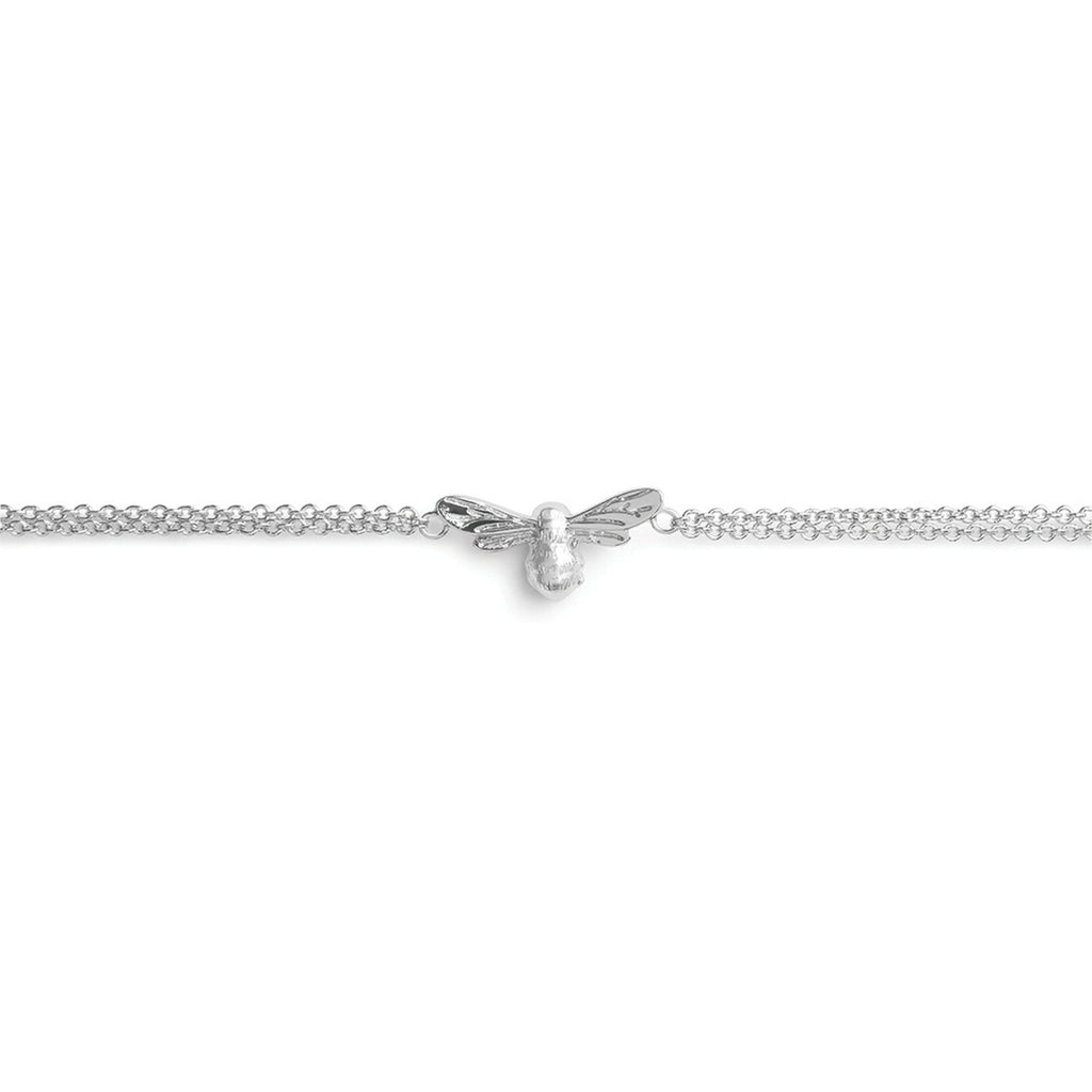 Olivia Burton Lucky Bee Silver Tone Bracelet OBJAMB45N