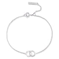 Olivia Burton Bejewelled Interlink Silver Bracelet OBJCOB09