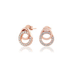 Olivia Burton Bejewelled Interlink Rose Gold Drop Stud Earrings OBJCOE222