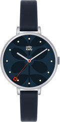 Orla Kiely Ladies Watch with Blue Dial and Blue Leather Strap OK2011