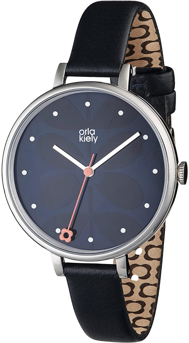 Orla Kiely Ladies Watch with Blue Dial and Blue Leather Strap OK2011
