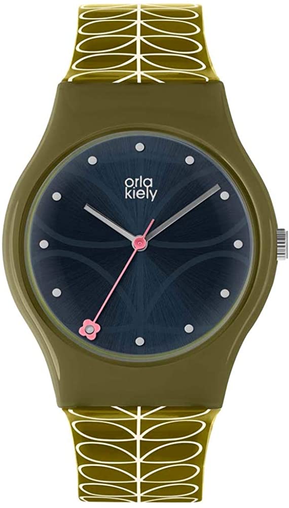 Orla Kiely Ladies Watch with Blue Dial and Green Strap OK2223