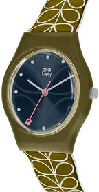 Orla Kiely Ladies Watch with Blue Dial and Green Strap OK2223