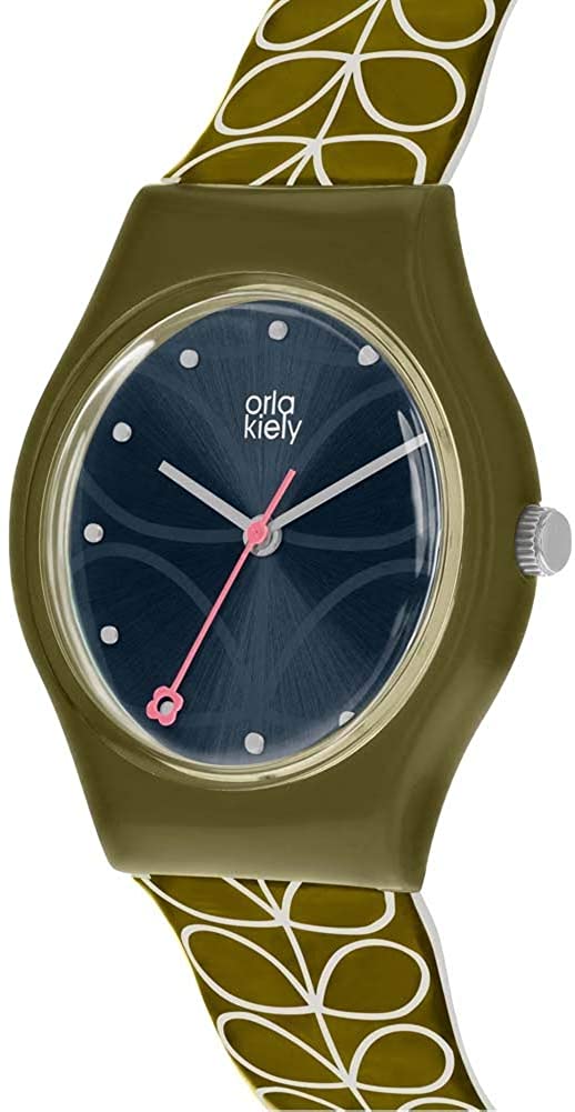 Orla Kiely Ladies Watch with Blue Dial and Green Strap OK2223