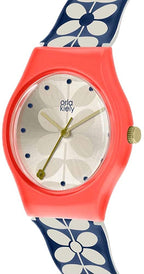Orla Kiely Ladies Watch with Champagne Dial and Blue Strap OK2230