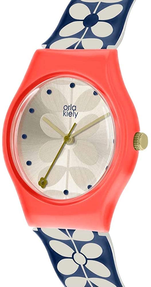 Orla Kiely Ladies Watch with Champagne Dial and Blue Strap OK2230