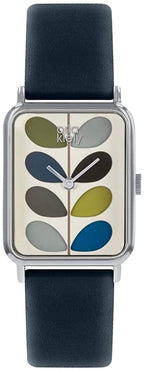 Orla Kiely Ladies Watch with Cream Dial and Blue Leather Strap OK2241