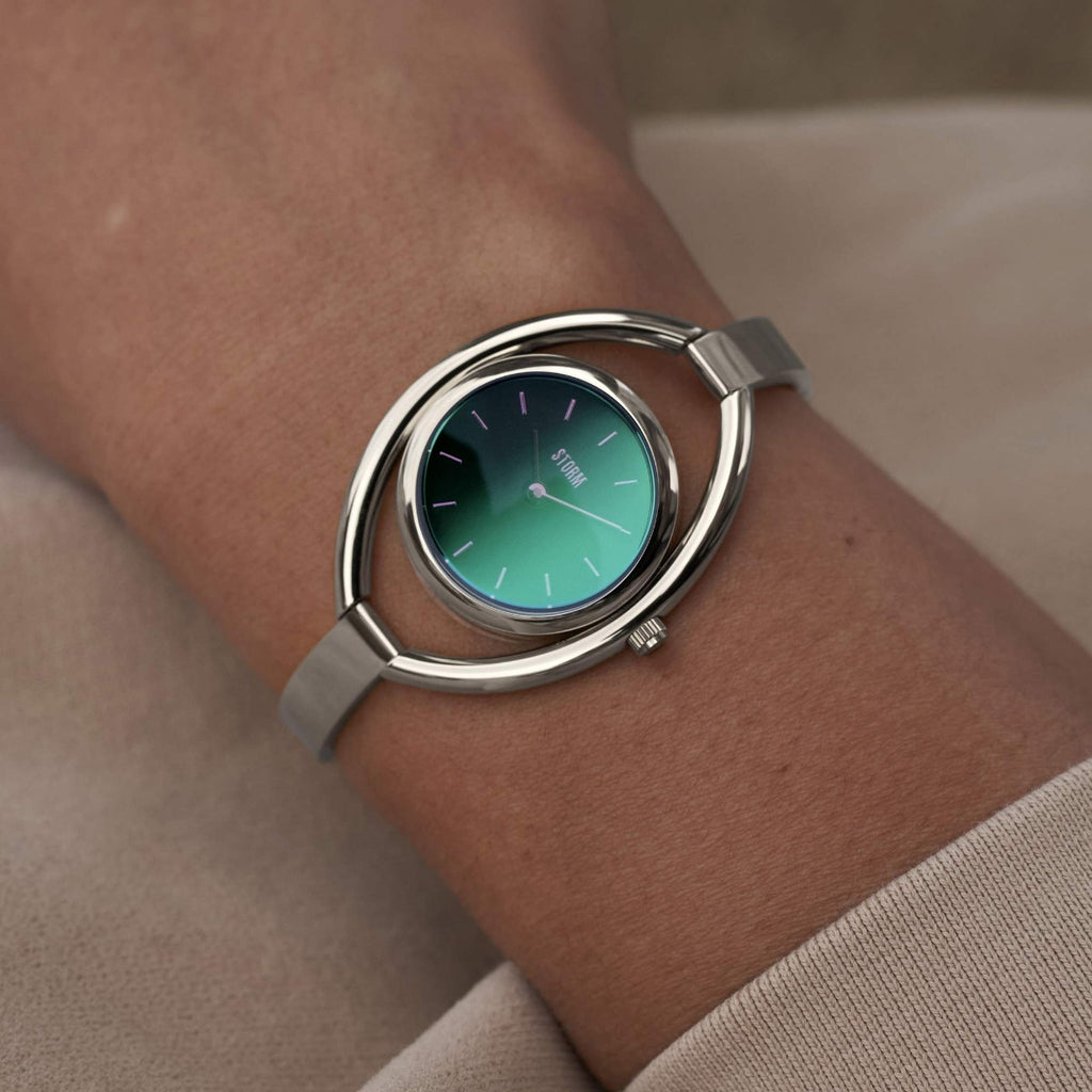 Storm Orlena Lazer Green Ladies Watch with Green Dial and Silver Bracelet 47563/GN