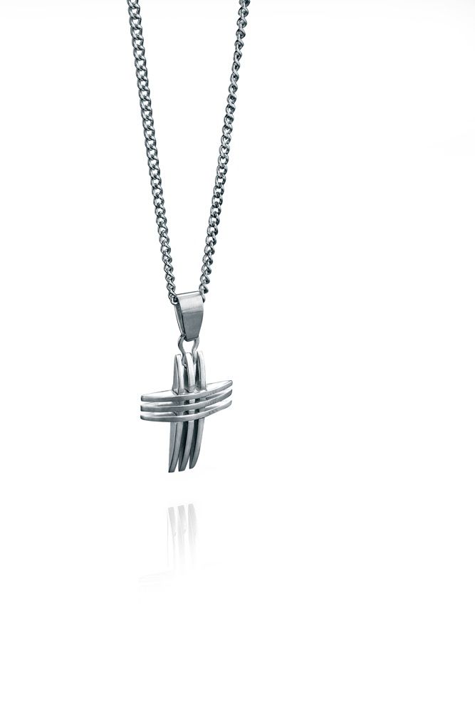 Fred Bennett Triple Bar Cross Pendant with Chain P2563