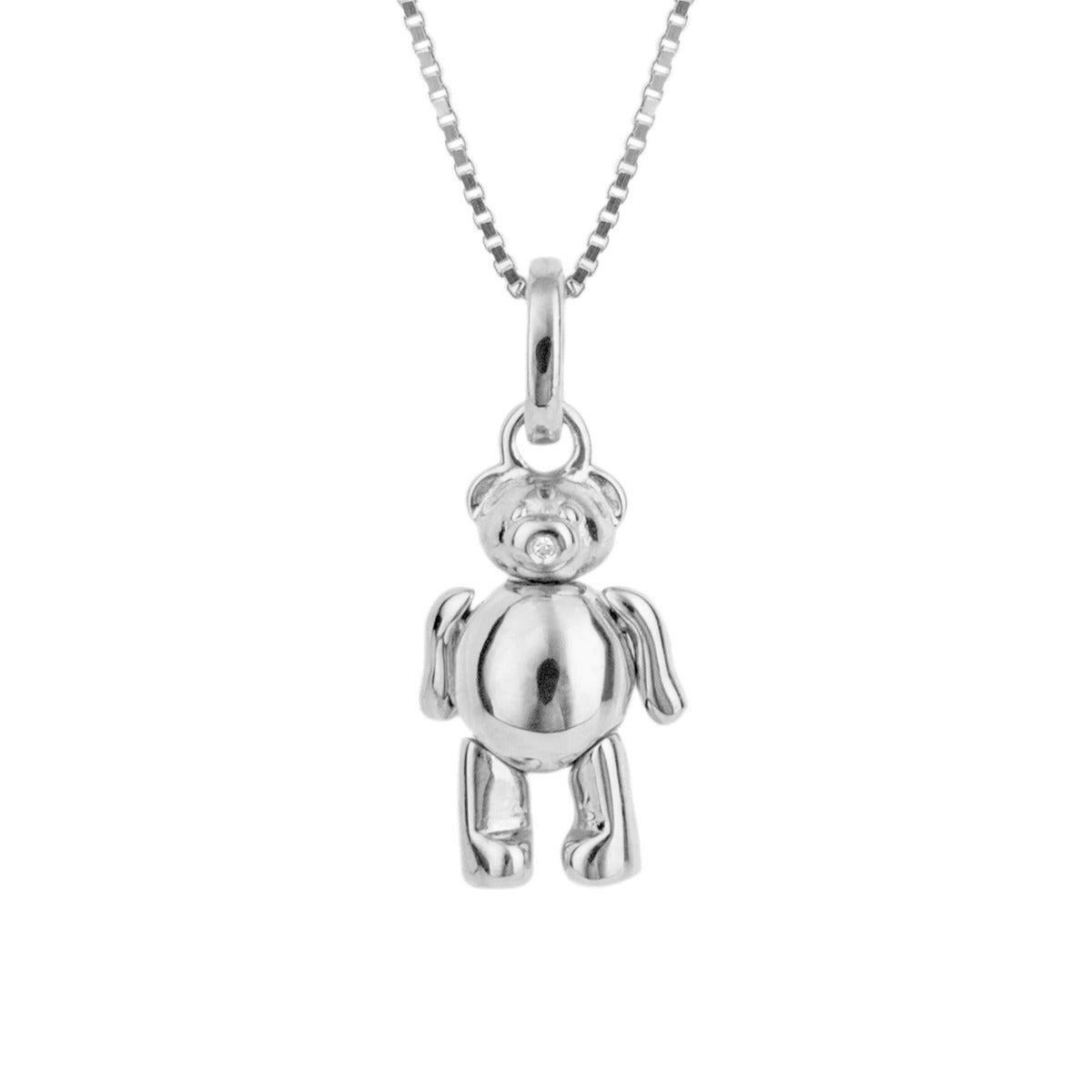 D am Diamond Tlws Tedi Bêr gyda Diemwnt Go Iawn P5299