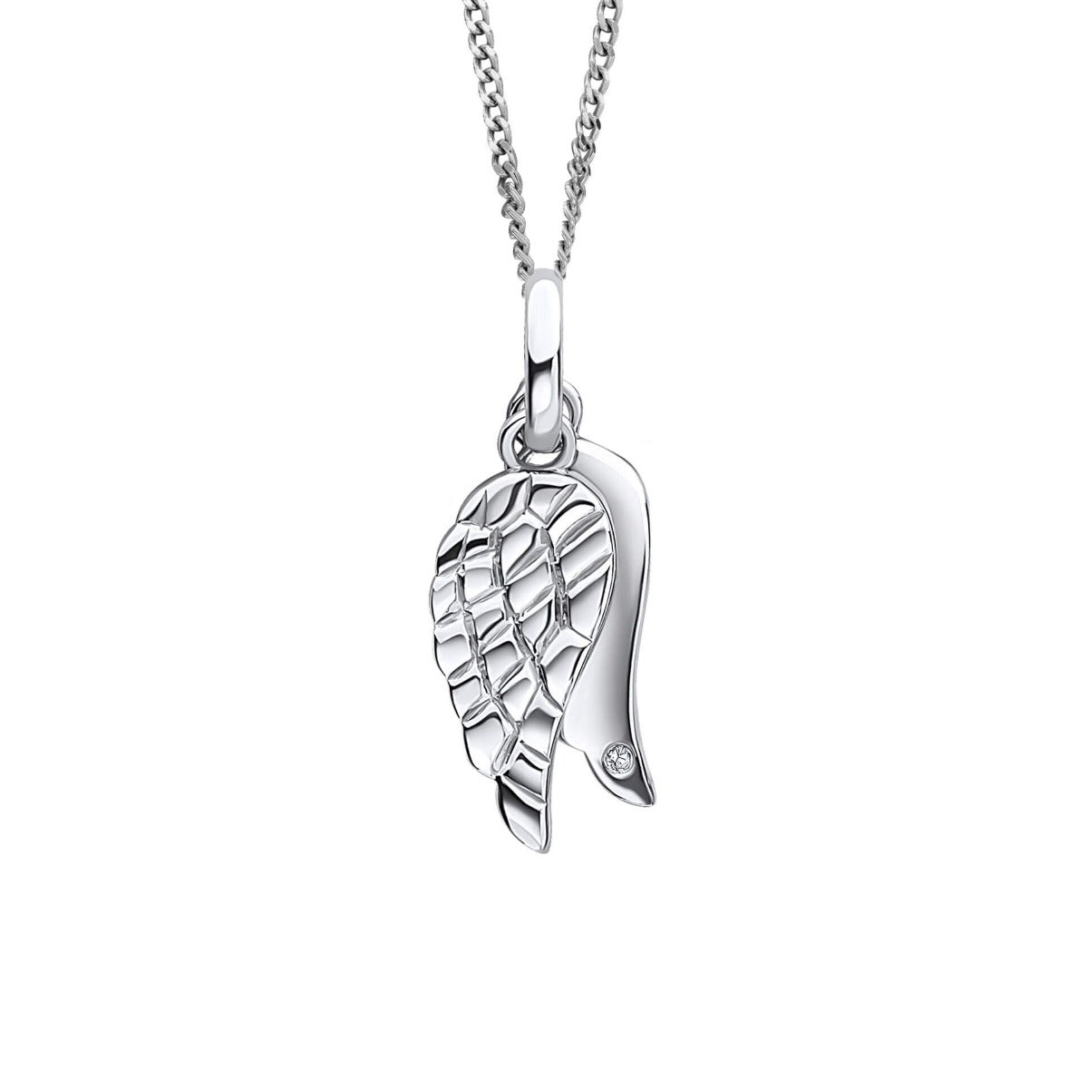 D for Diamond Wings Pendant with Real Diamond P5366