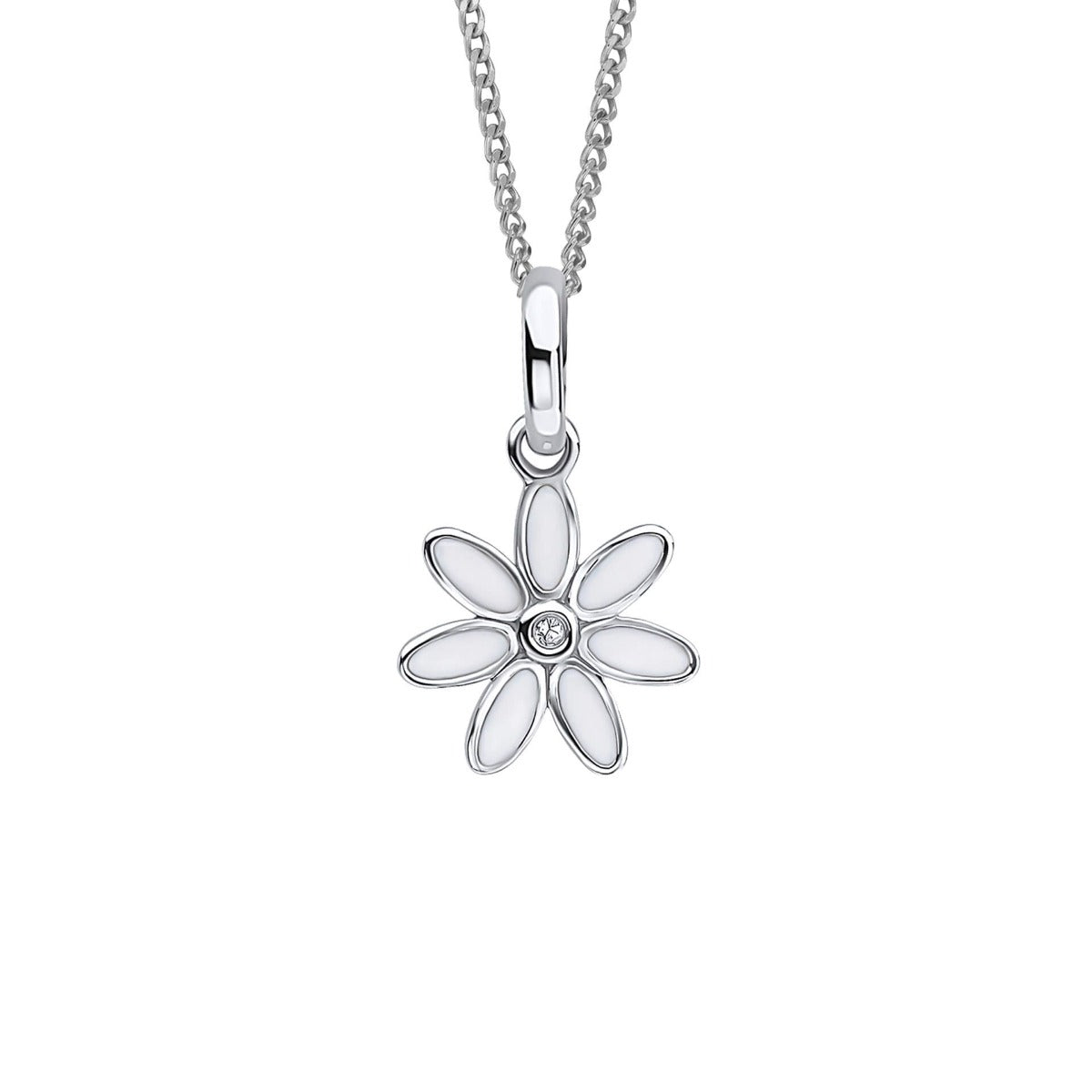Pendant Blodau Enfys D for Diamond gyda Enamel a Diemwnt Go iawn P5367W