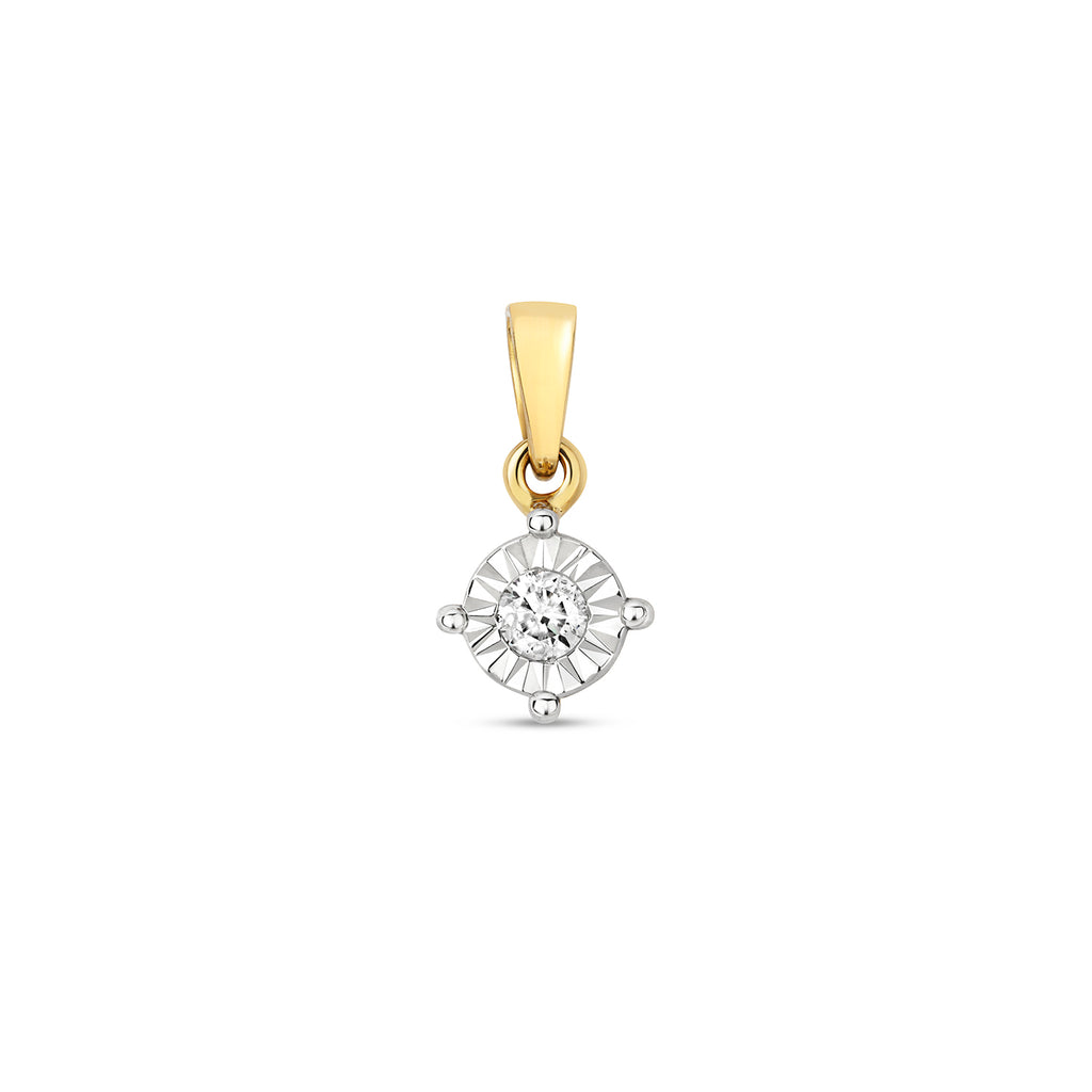 Tlws Diemwnt Aur Melyn 9ct 0.13CT