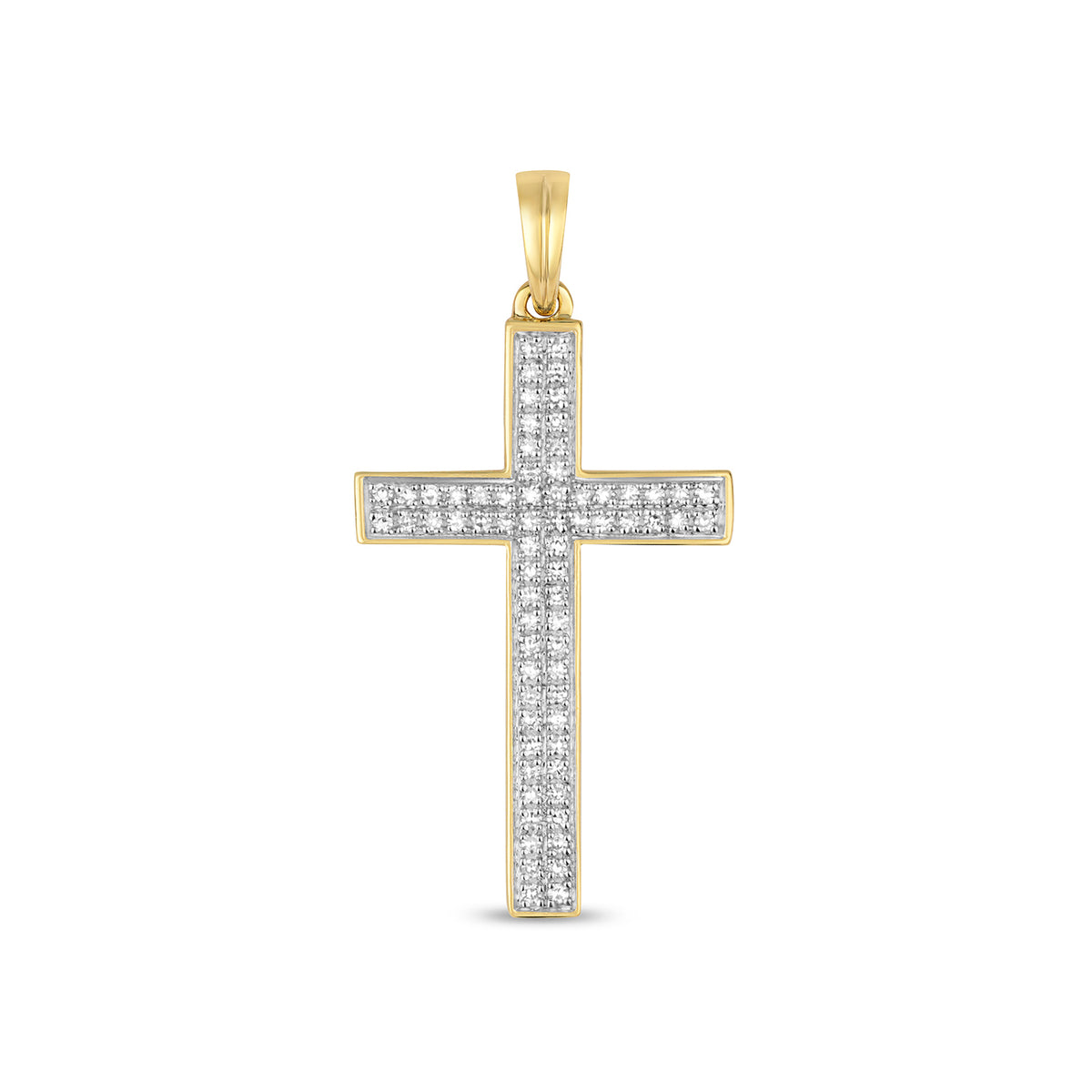Pendent Diemwnt Aur Melyn 9ct 0.21CT