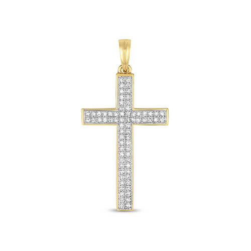 Pendent Diemwnt Aur Melyn 9ct 0.21CT