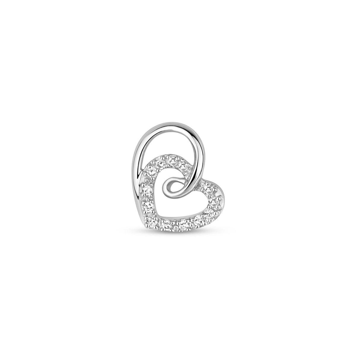 Pendant Diemwnt Aur Gwyn 9ct 0.07CT