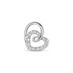 Pendant Diemwnt Aur Gwyn 9ct 0.07CT