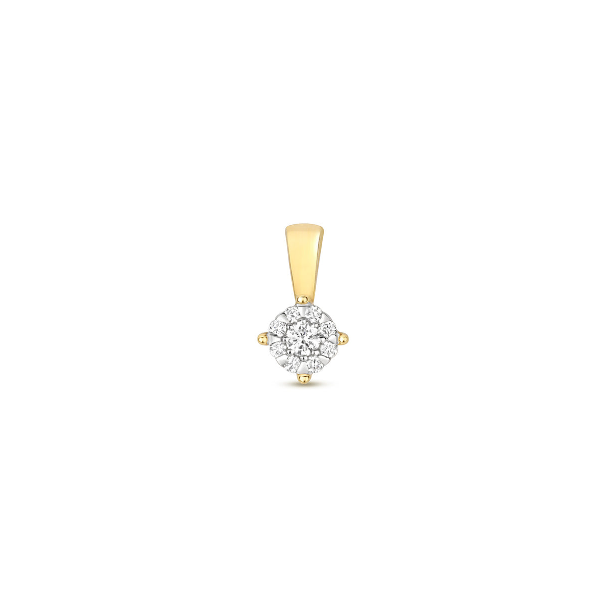 Pendant Diemwnt Aur Melyn 9ct 0.08CT