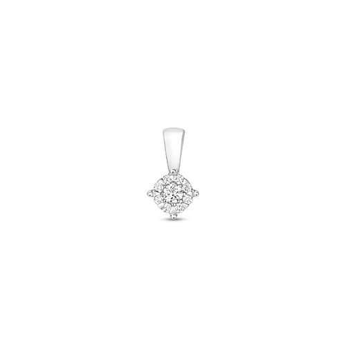Tlws Diemwnt Aur Gwyn 9ct 0.08CT