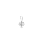Tlws Diemwnt Aur Gwyn 9ct 0.08CT